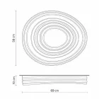 Lampă de tavan de design modern, din tencuială albă mată - lemn dulce Viadurini