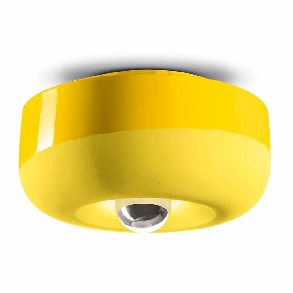 Plafonieră de design vintage în ceramică colorată fabricată în Italia - Bellota Viadurini