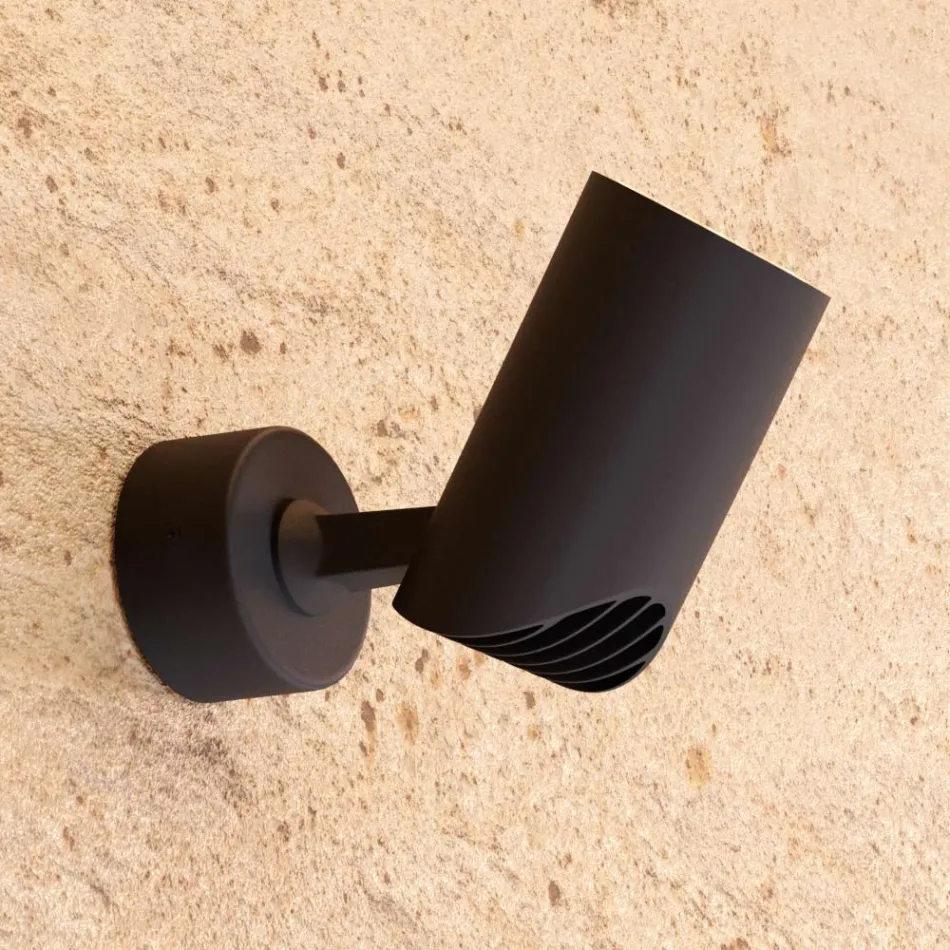 Plafoniera cu spot reglabil din aluminiu alb sau negru 4 piese - Lazzaro Viadurini