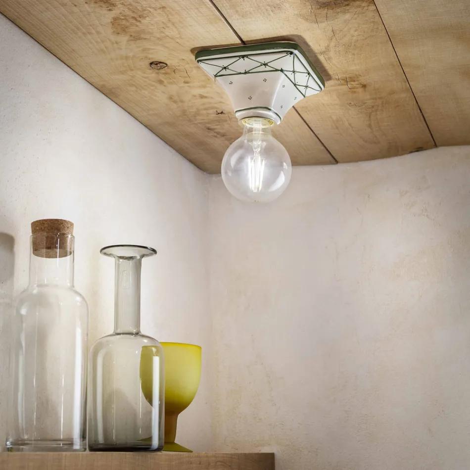 plafon ceramice decorate rustic Ferroluce Viadurini