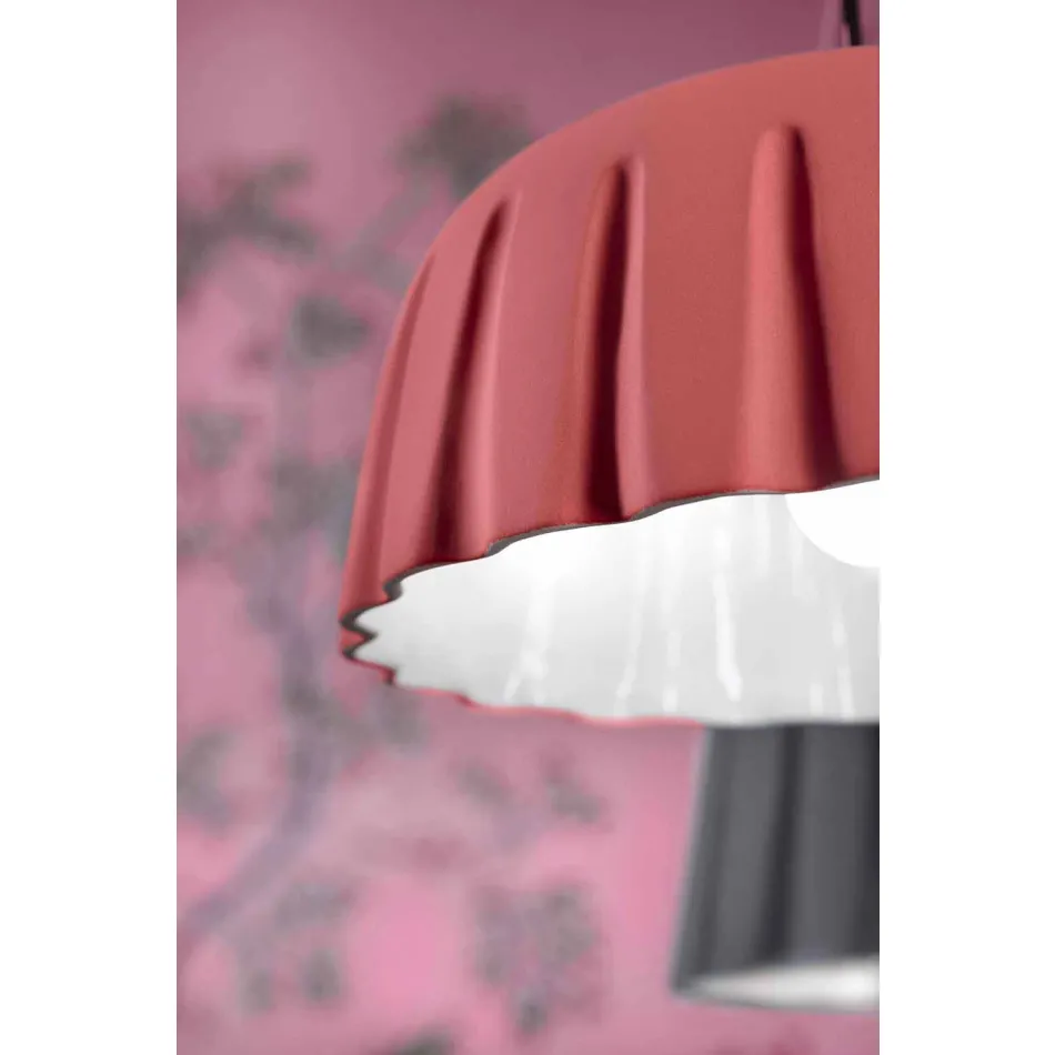 Plafonieră ceramică de design vintage fabricată în Italia - Ferroluce Madame Grès Viadurini