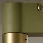 Lampă de tavan din ceramică și alamă periată Fabricată manual în Italia - Toscot Match Viadurini