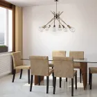 Lampă de tavan din fier periat, fabricată în Italia, pentru decor interior - Varșovia Viadurini