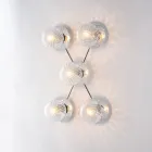 Lampă de tavan din fier forjat, fabricată în Italia, pentru decorarea interioară - Como Viadurini