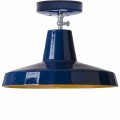Lampa de plafon in maiolica toscana si alamă, 30cm, Rossi - Toscot