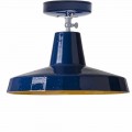 Lampa de plafon din alamă și maiolică toscană, 42cm, Rossi - Toscot