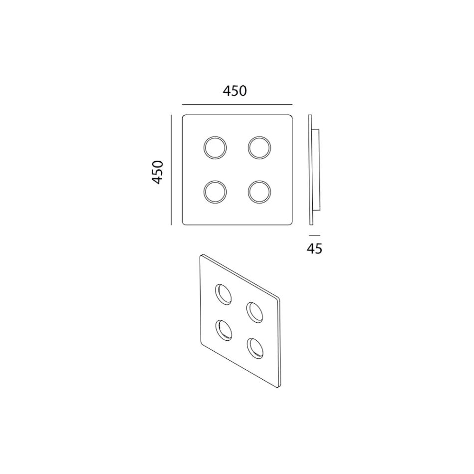 Lampă de tavan din majolică toscană glazurată Made in Italy - Toscot Vivaldi Viadurini