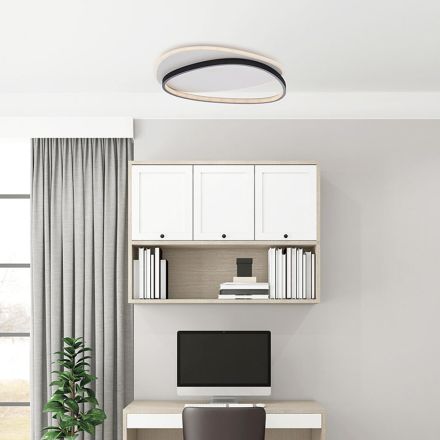 Lampă de tavan LED metalică Ophiuchus alb-negru pentru iluminat interior Viadurini