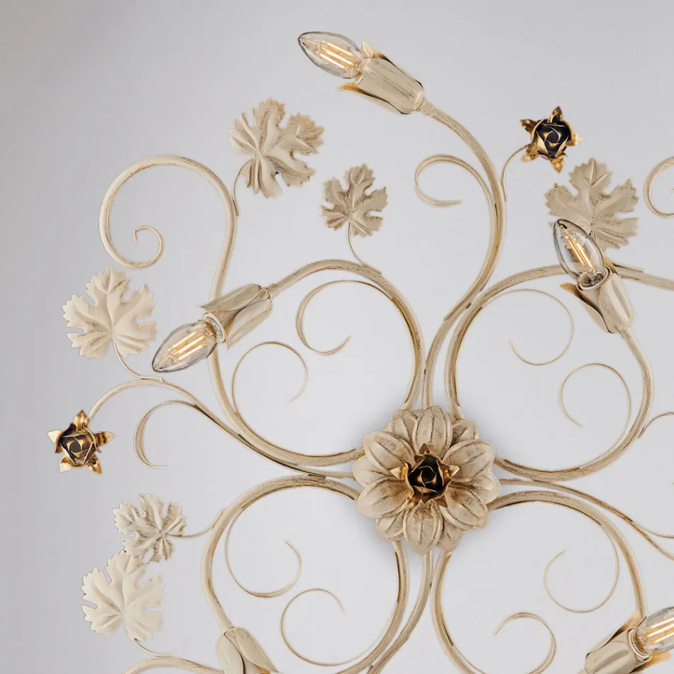 Lampă de tavan LED cromată, fabricată în Italia, pentru spații moderne – Fiore Viadurini