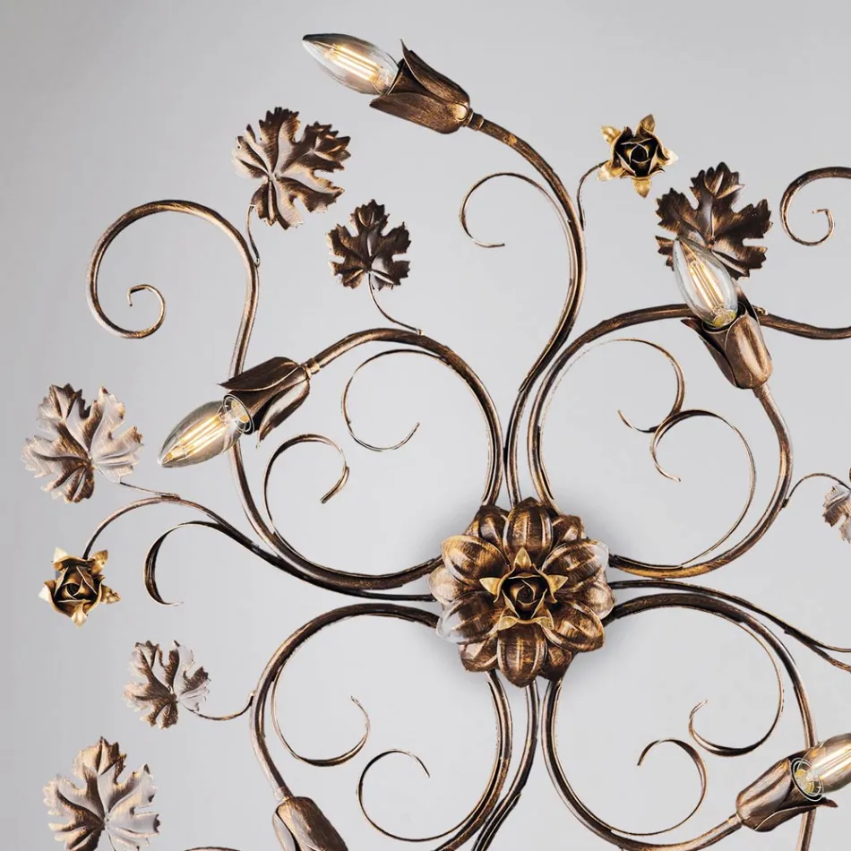 Lampă de tavan LED cromată, fabricată în Italia, pentru spații moderne – Fiore Viadurini