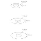 Lampă de tavan metalică cu difuzor din plexiglas cu micropuncte - Nora Viadurini