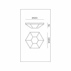 Lampă de plafon din alamă și sticlă vintage, 2 dimensiuni - Hardcover de Il Fanale Viadurini