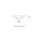 Plafoniera din sticla venetiana si metal alb Made in Italy - Artemide Viadurini