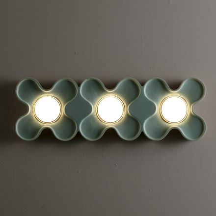 Lampă modernă de tavan din ceramică făcută manual în Italia - Toscot Clover Viadurini