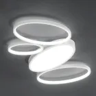 Plafoniera modernă cu LED cu intensitate reglabilă din metal alb sau auriu - Raissa Viadurini