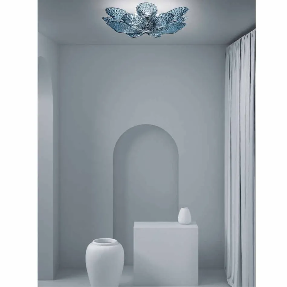 Lampă de tavan modernă din sticlă venețiană Fabricată manual în Italia - Minos Viadurini