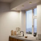 Plafoniera proeminentă din alamă, fabricată în Italia - mică Viadurini