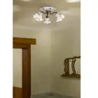 Plafoniera Vintage Artisan din Fier si Ceramica Decorata Manual - Chieti Viadurini