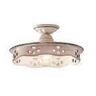 Plafoniera vintage din ceramica si fier lucrat manual 2 marimi - Alessandria Viadurini