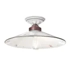 Plafoniera Vintage din Ceramica si Fier lucrat manual in 3 Marimi - Asti Viadurini