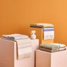 Plaid din amestec de lână ultra-moale și pufos, fabricat în Italia - Caldoso Viadurini