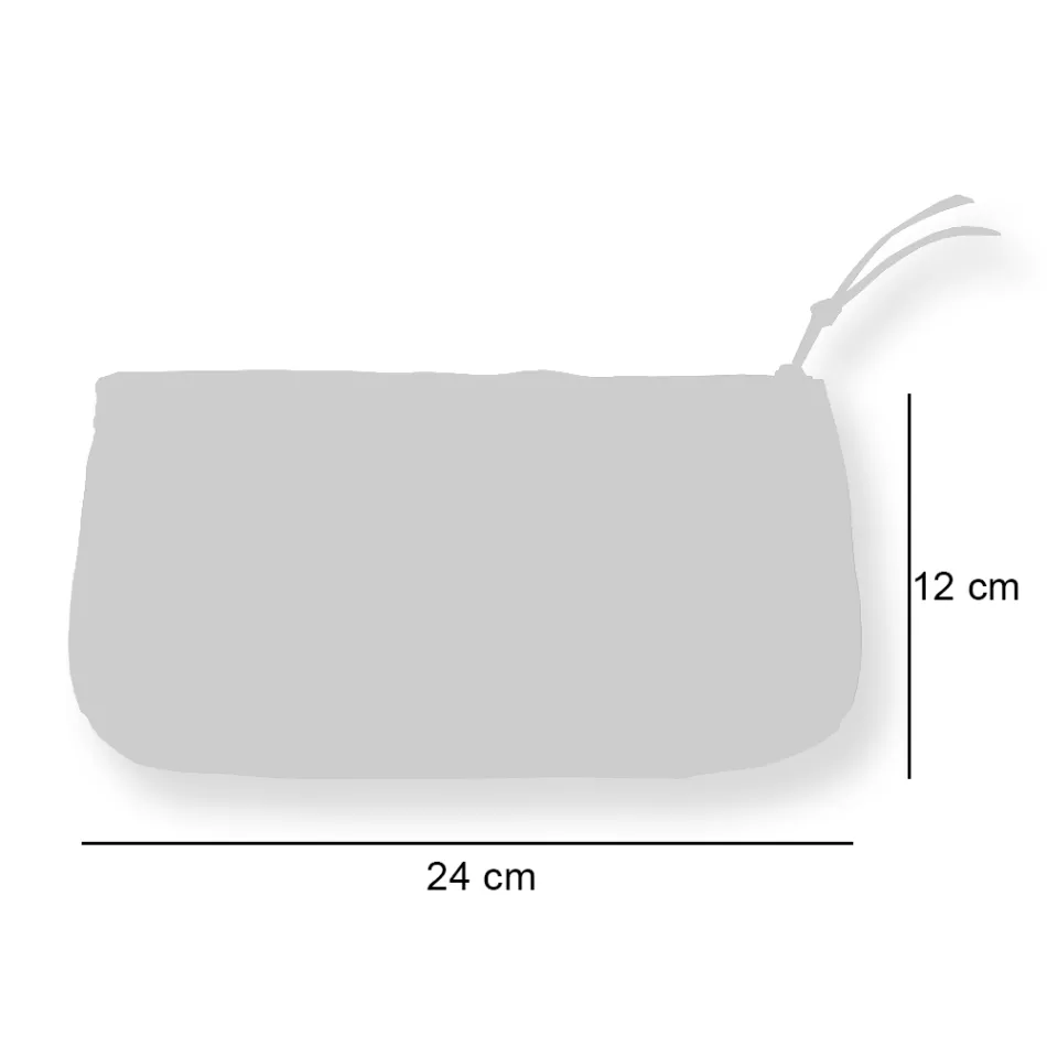 Pochette artistică imprimată manual, bucată unică din bumbac, 2 bucăți - Viadurini by Marchi Viadurini