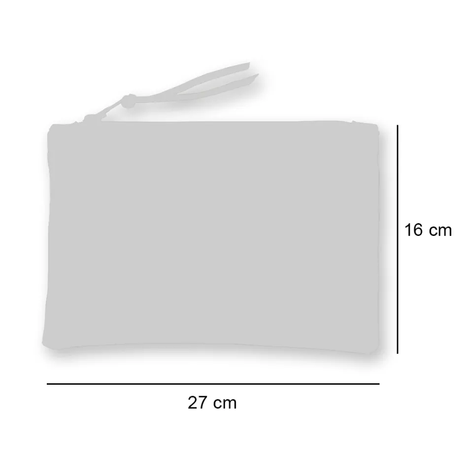 Pochette artistică imprimată manual, bucată unică din bumbac, 2 bucăți - Viadurini by Marchi Viadurini