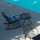 Taburet de grădină cu structură din oțel galvanizat Made in Italy - Elvia Viadurini