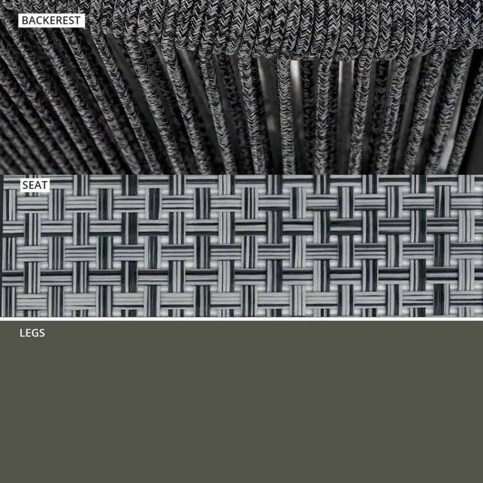 Fotoliu balansoar din lemn masiv și material textil - inteligent de Varaschin Viadurini