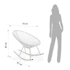 Fotoliu balansoar pentru interior și exterior din metal - Elio Viadurini