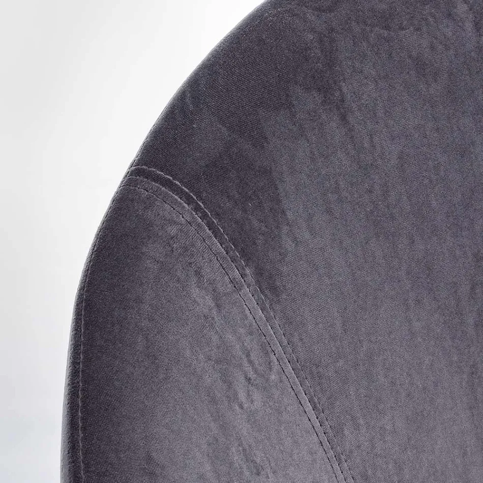 Fotoliu balansoar tapitat cu efect de catifea design scandinav - Pippy Viadurini