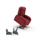 Scaun lift cu 2 motoare cu masaj shiatsu fabricat in Italia Bria Viadurini