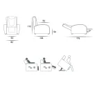 Scaun lift cu 2 motoare cu masaj shiatsu fabricat in Italia Bria Viadurini