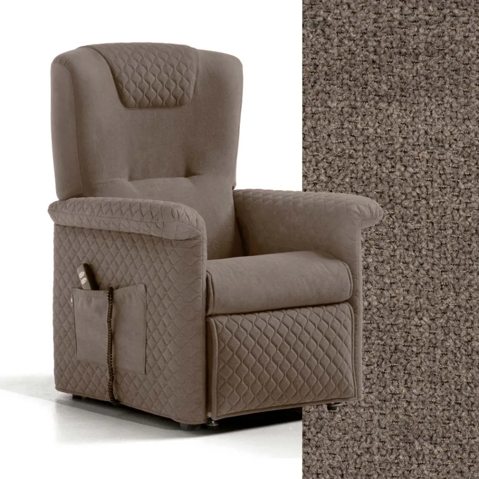 Scaun ridicator cu 2 motoare si functii de ridicare/relaxare/pat Made in Italy - Giorgia Viadurini