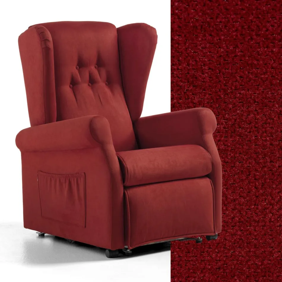 Fotoliu Lift Fabric cu Funcții Lift, Relax și Pat - Romina Viadurini