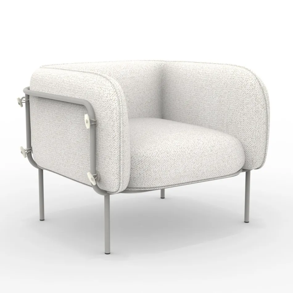 Fotoliu Jos Exterior cu Sezut Captusit Made in Italy - Jardiniera Viadurini