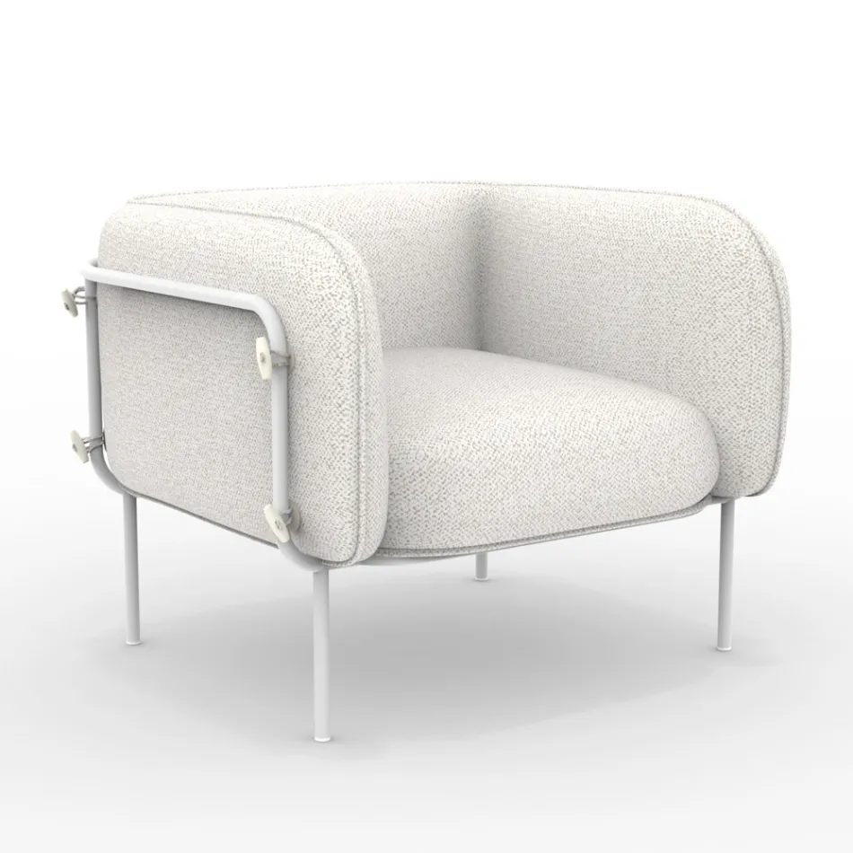 Fotoliu Jos Exterior cu Sezut Captusit Made in Italy - Jardiniera Viadurini