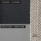 Fotoliu joasă de grădină cu pernă inclusă Made in Italy - Prato Viadurini