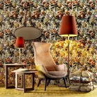 Fotoliu Bergére din țesătură de design Grilli Wilde fabricat în Italia Viadurini