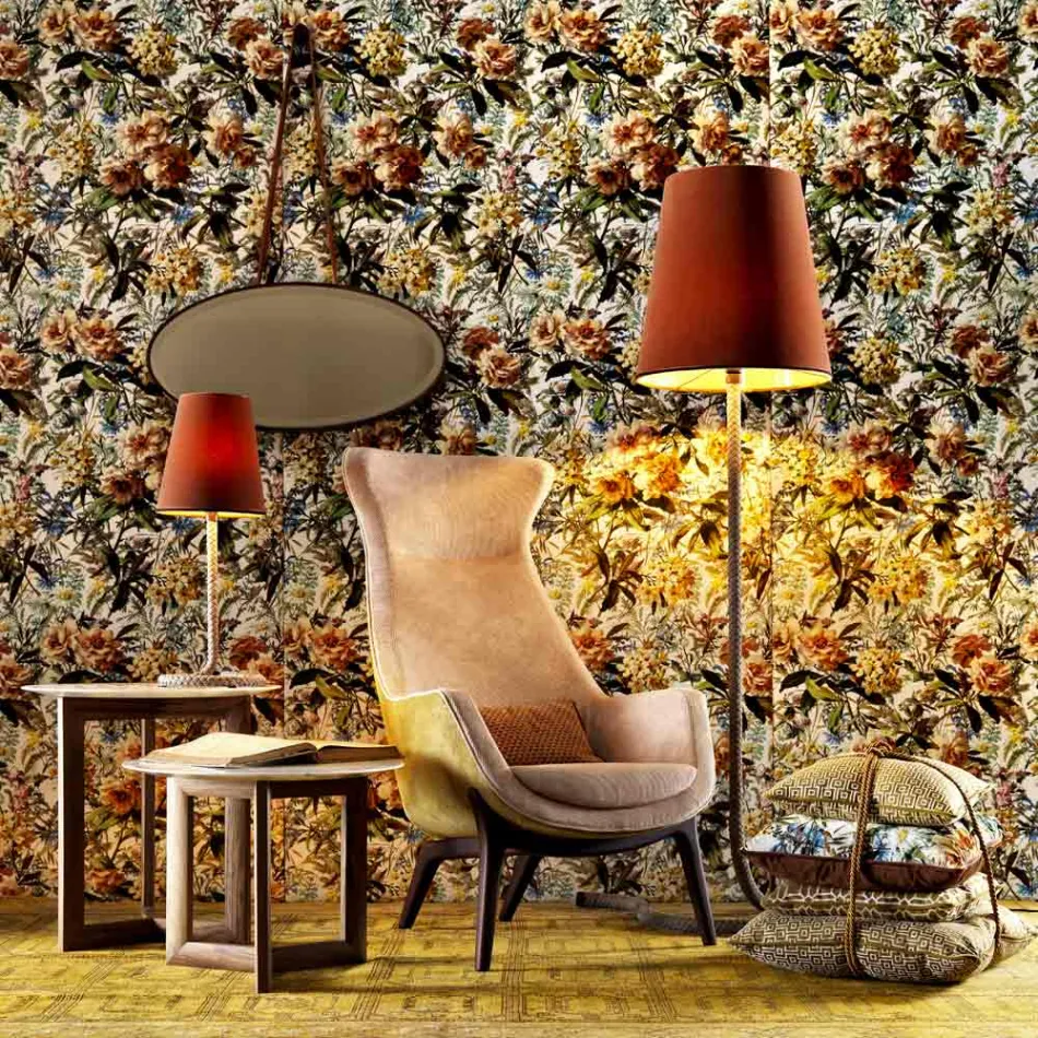 Fotoliu Bergére din țesătură de design Grilli Wilde fabricat în Italia Viadurini