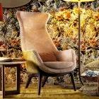 Fotoliu Bergére din țesătură de design Grilli Wilde fabricat în Italia Viadurini