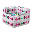 Fotoliu Chaise Longue de design etnic în bumbac patchwork, pentru living - fibră Viadurini