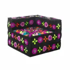 Fotoliu Chaise Longue de design etnic în bumbac patchwork, pentru living - fibră Viadurini