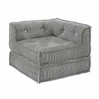 Fotoliu Chaise Longue de design etnic în bumbac patchwork, pentru living - fibră Viadurini