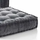 Fotoliu Etnic Design Chaise Longue în catifea gri sau albastru - fibră Viadurini