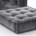 Fotoliu Etnic Design Chaise Longue în catifea gri sau albastru - fibră Viadurini