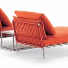 Fotoliu modern Chaise Longue pentru grădină Made in Italy - Ontario1 Viadurini