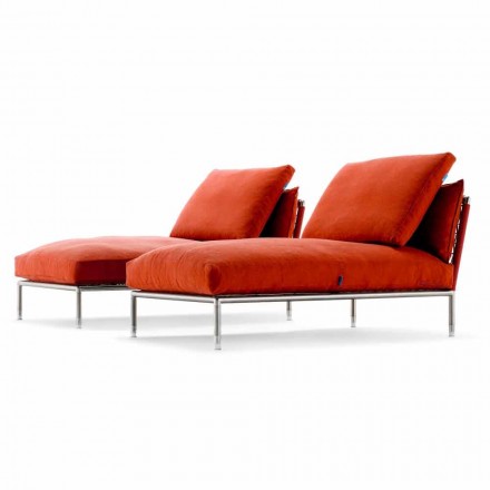 Fotoliu modern Chaise Longue pentru grădină Made in Italy - Ontario1 Viadurini