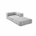 Fotoliu Chaise Longue din bumbac Patchwork pentru Lounge Design Etnic - Fibră Viadurini