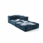 Fotoliu Chaise Longue din bumbac Patchwork pentru Lounge Design Etnic - Fibră Viadurini